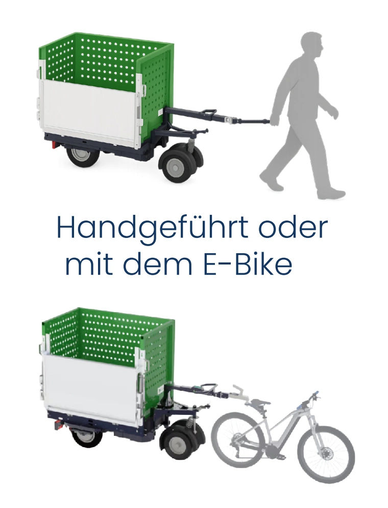 K-Ryole handgeführt oder mit E-Bike